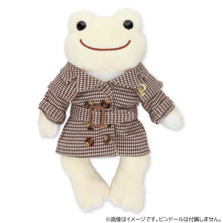 Pickles the Frog Costume for Bean Doll Plush Houndstooth Coat Japan 2025