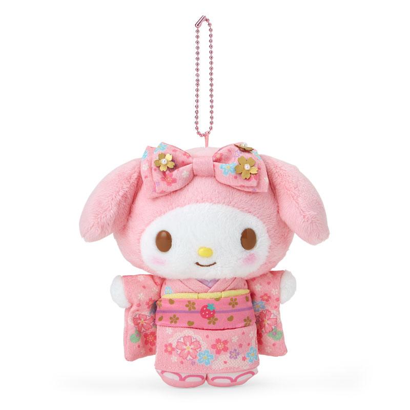 My Melody Plush Mascot Holder Keychain Kimono Sanrio Japan Sakura 2024