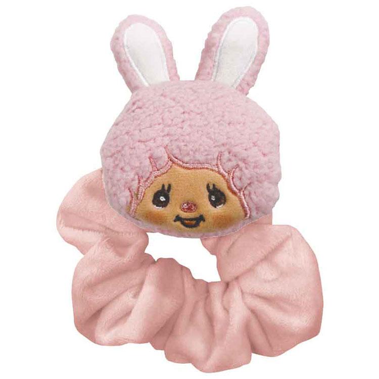 Chimutan Plush Scrunchy Ponytail Holder Pink Monchhichi Japan 2025