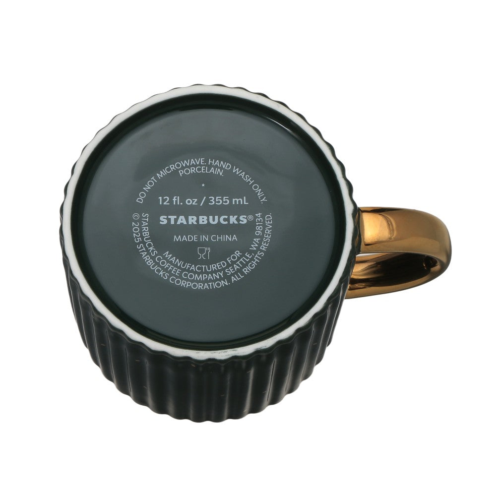 Starbucks Japan Holiday 2025 Mug Cup Medal Green 355ml Christmas