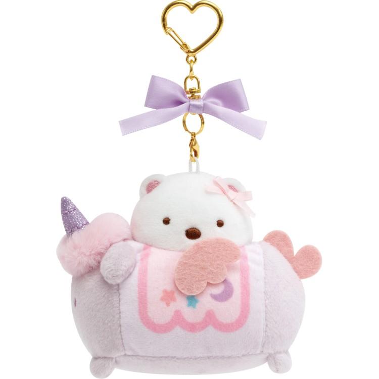 Sumikko Gurashi Shirokuma Bear Plush Keychain Unicorn Kindergarten San-X Japan