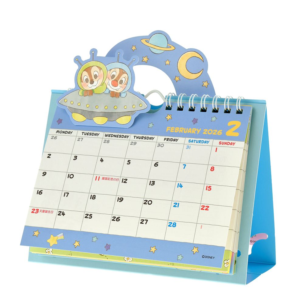 Chip & Dale Calendar Desktop 2026 Pop Up Costume Disney Store Japan