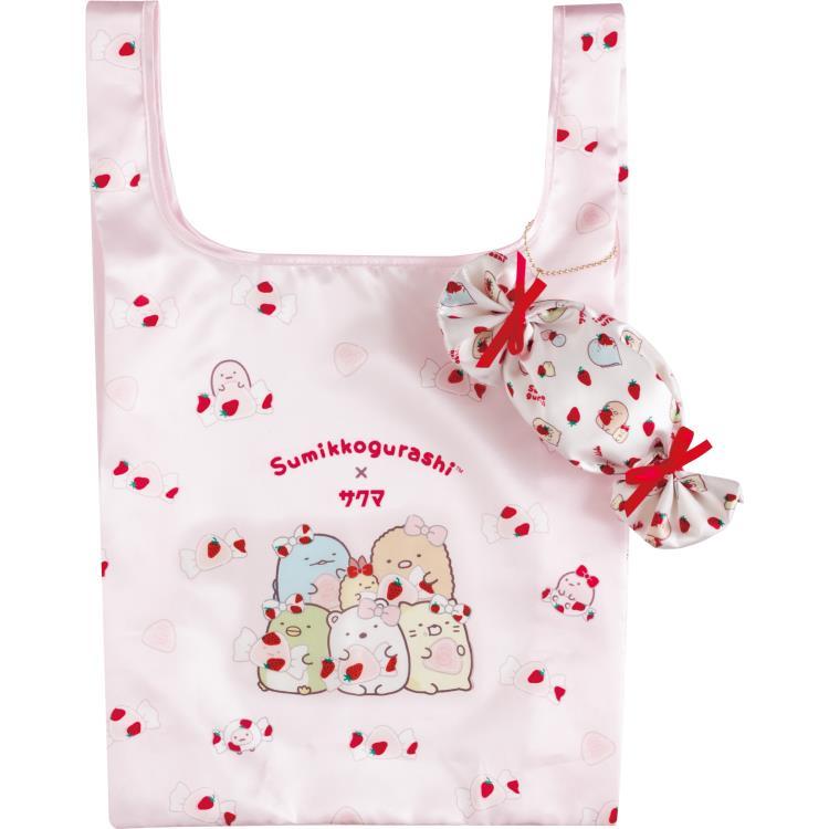 Sumikko Gurashi Eco Shopping Tote Bag Strawberry Milk Candy Sakuma San-X Japan