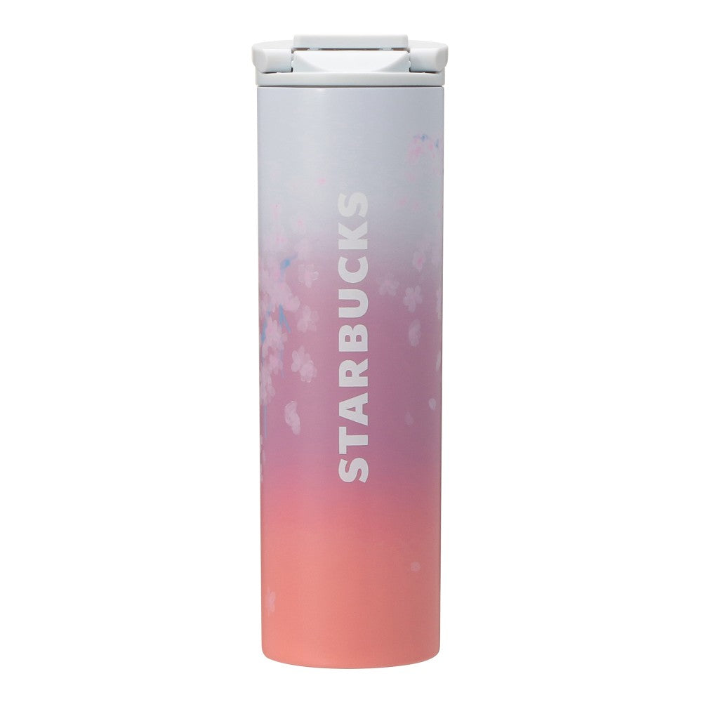 Starbucks Japan SAKURA 2025 Stainless Bottle Orange Gradation 473ml Tumbler