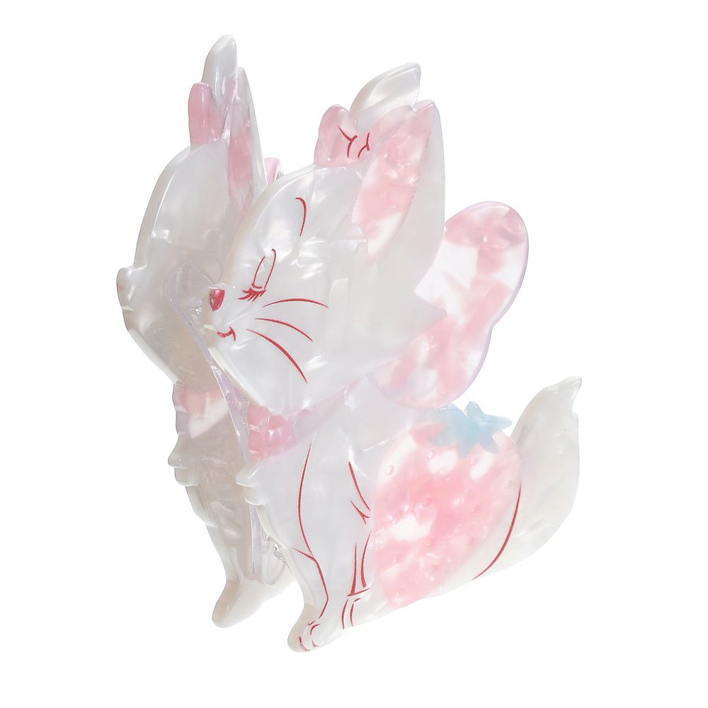 The Aristocats Marie Cat Hair Clip Die-Cut STRAWBERRY Disney Store Japan