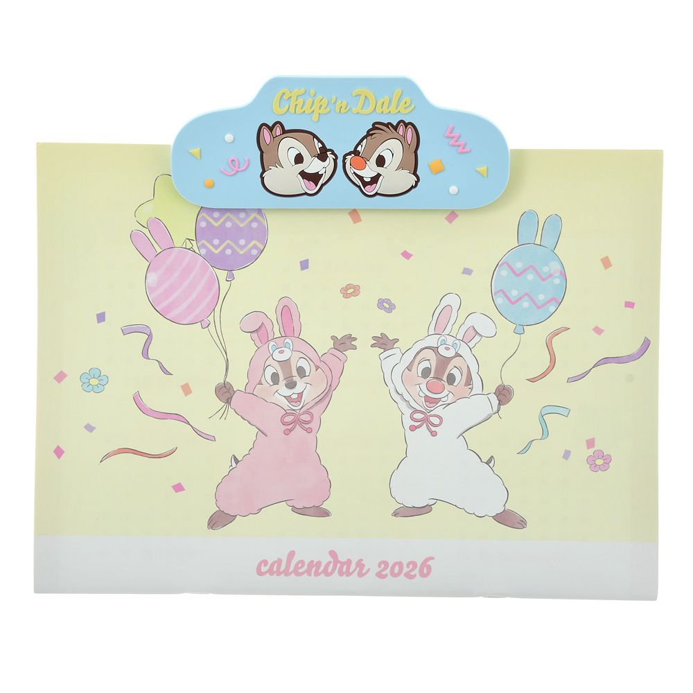 Chip & Dale Wall Calendar 2026 with Clip Disney Store Japan