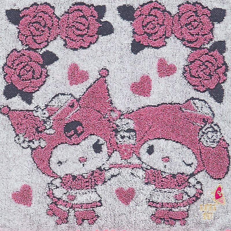 My Melody & Kuromi ANNA SUI Towel Handkerchief Frill Pink Sanrio Japan 2025