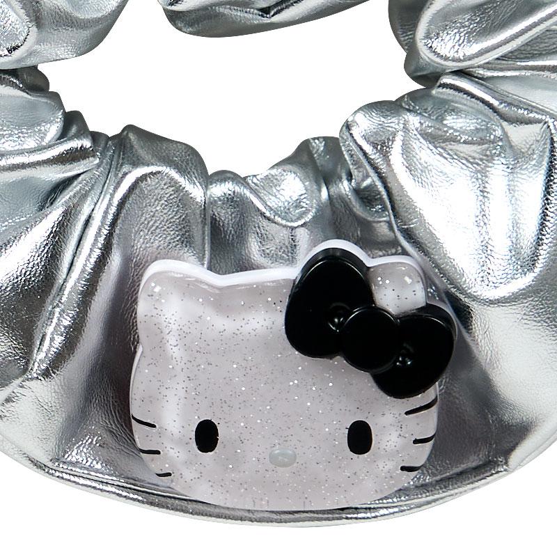 Hello Kitty Scrunchy Ponytail Holder Silver Sanrio Japan 2025