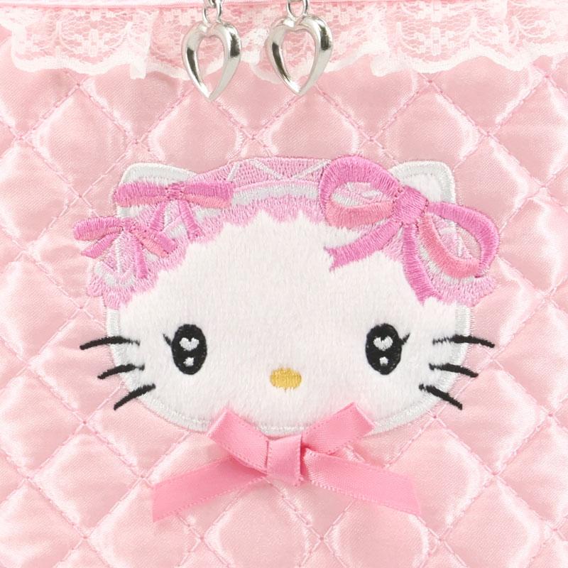 Hello Kitty Vanity Pouch 50th Anniversary Quilt Sanrio Japan 2024