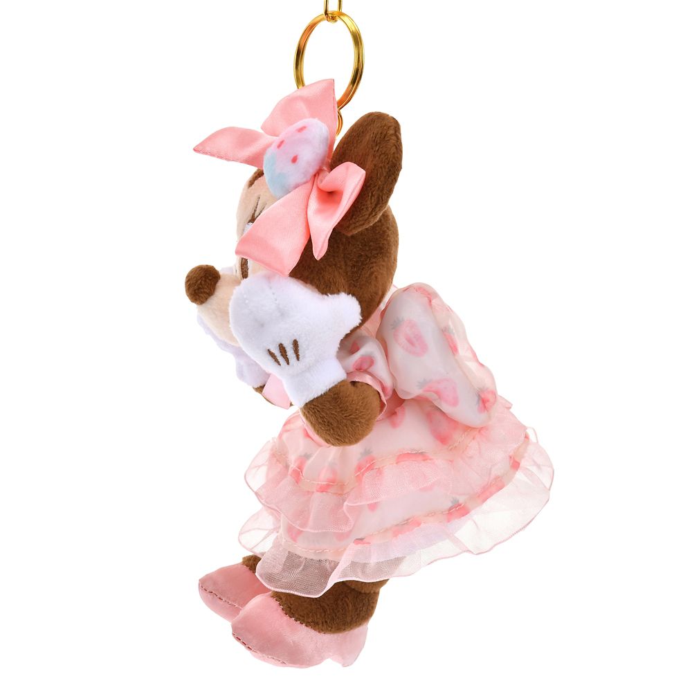 Minnie Plush Keychain STRAWBERRY COLLECTION Disney Store Japan 2025