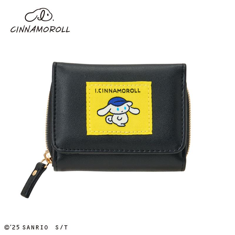 Cinnamoroll Tri-fold Wallet I.CINNAMOROLL Black Yellow Sanrio Japan 2025