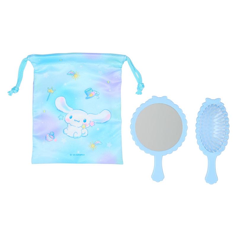 Cinnamoroll Mirror & Hairbrush Set with Pouch Sanrio Japan 2025