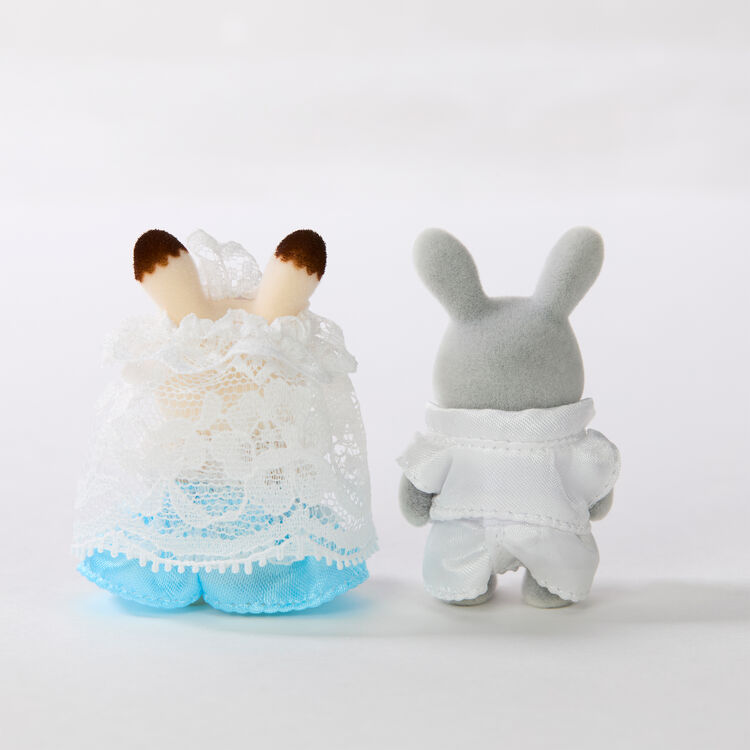 Sylvanian Families Baby Rabbit Chocolate Cotton Pair Wedding EPOCH Japan 2024