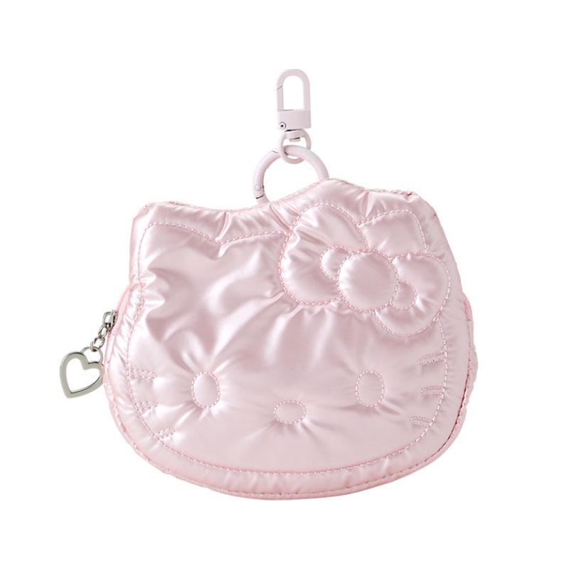 Hello Kitty Pass Case Face Shape Fluffy Winter Sanrio Japan