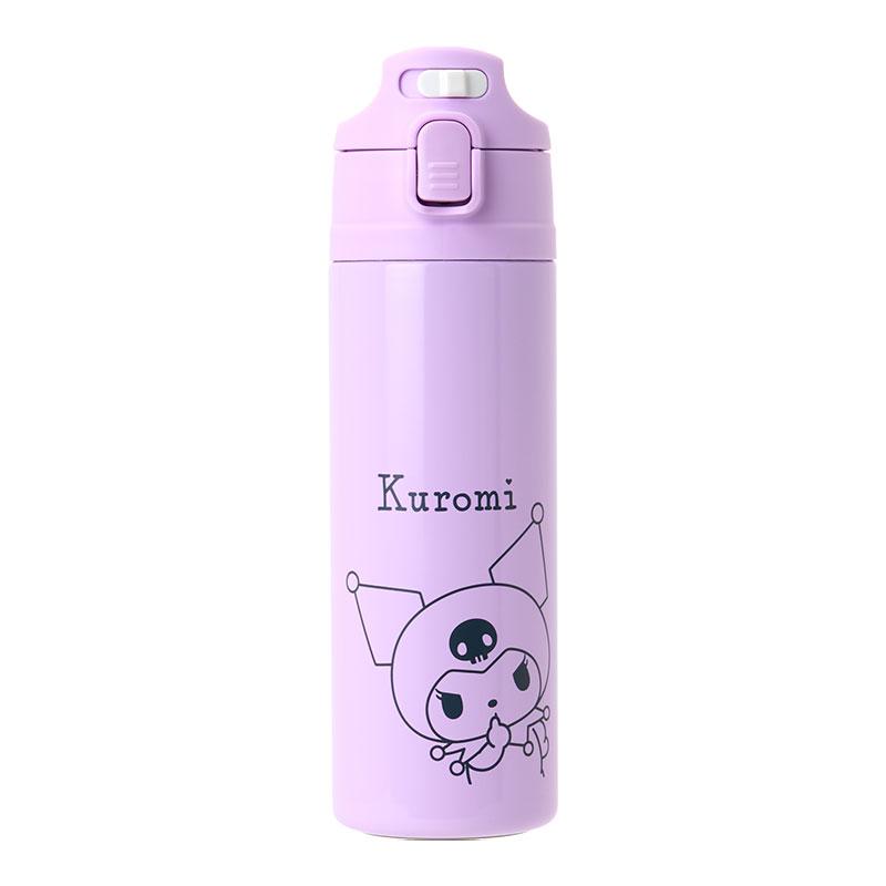 Kuromi Kids Stainless Bottle w/ Cover Strap Sanrio Japan 2024