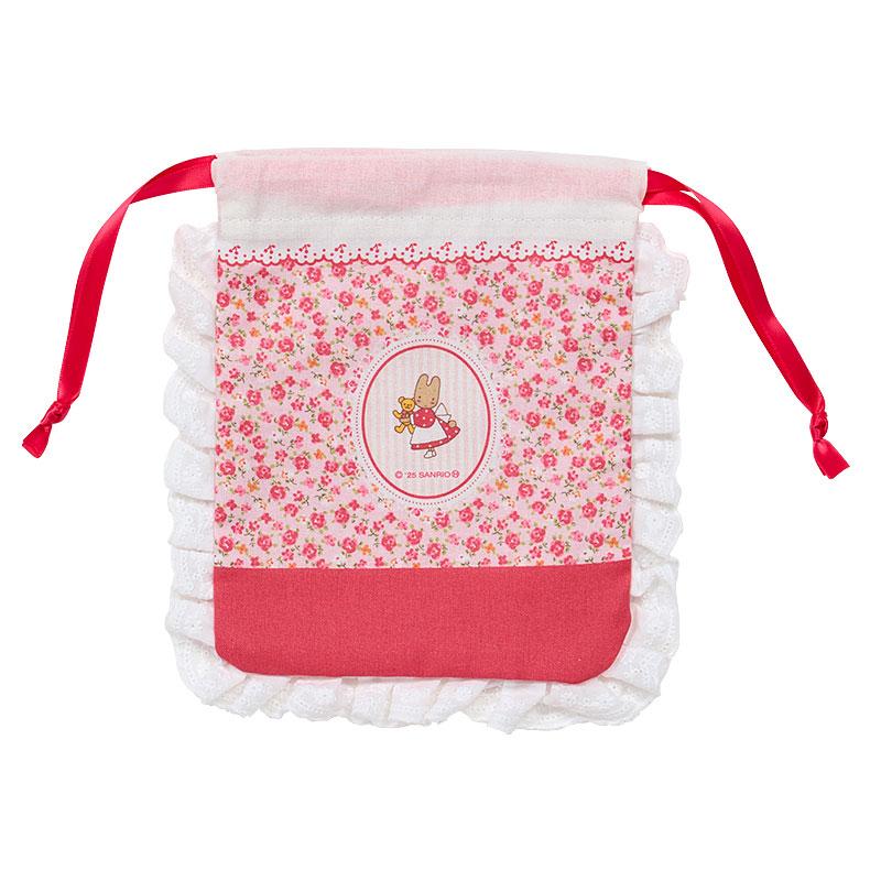 Marron Cream Frill Drawstring Pouch Red Sanrio Japan 2025