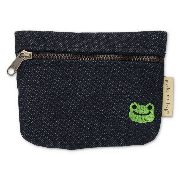 Pickles the Frog Okayama Denim Tissue Pouch Green Japan 2024