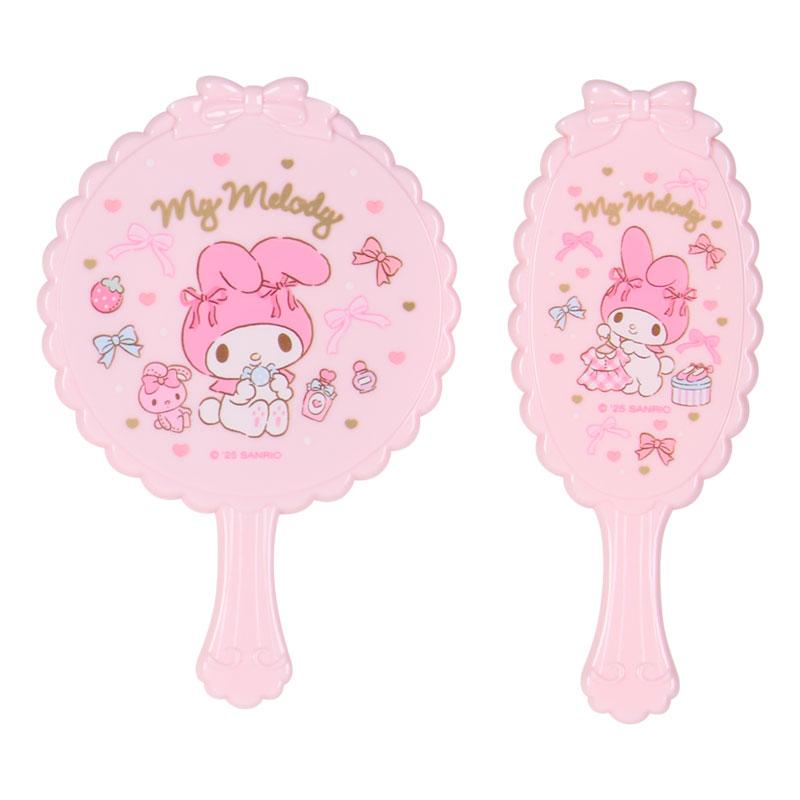 My Melody Mirror & Hairbrush Set with Pouch Sanrio Japan 2025