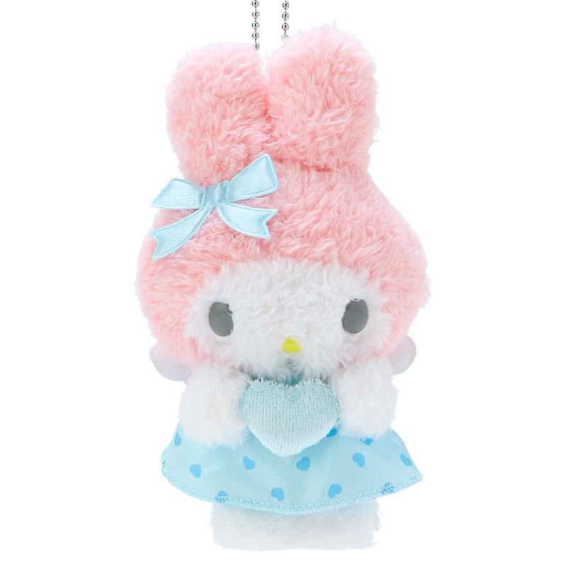 My Melody Plush Mascot Holder Keychain Dreaming Angel Blue Sanrio Japan 2024