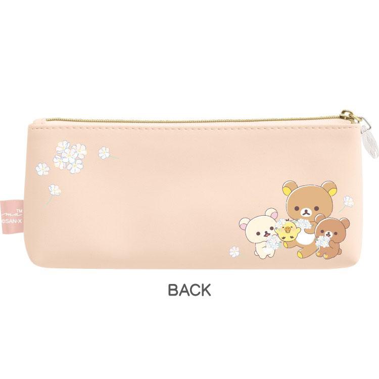 Rilakkuma Pen Case Pencil Pouch Pink Beige Rain then Sunny San-X Japan 2025