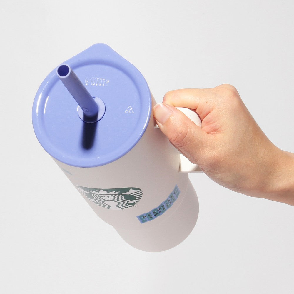 Stainless Cold Cup Straw Tumbler with Handle MiiR White 932ml Starbucks Japan