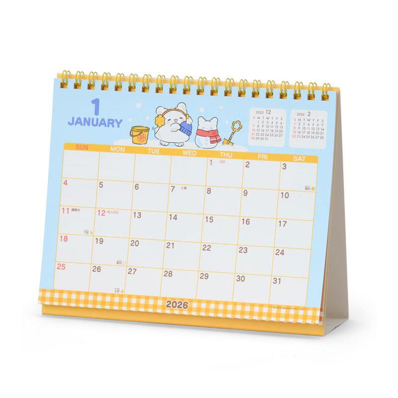 Hanamaruobake Ring Calendar Desktop 2026 Sanrio Japan