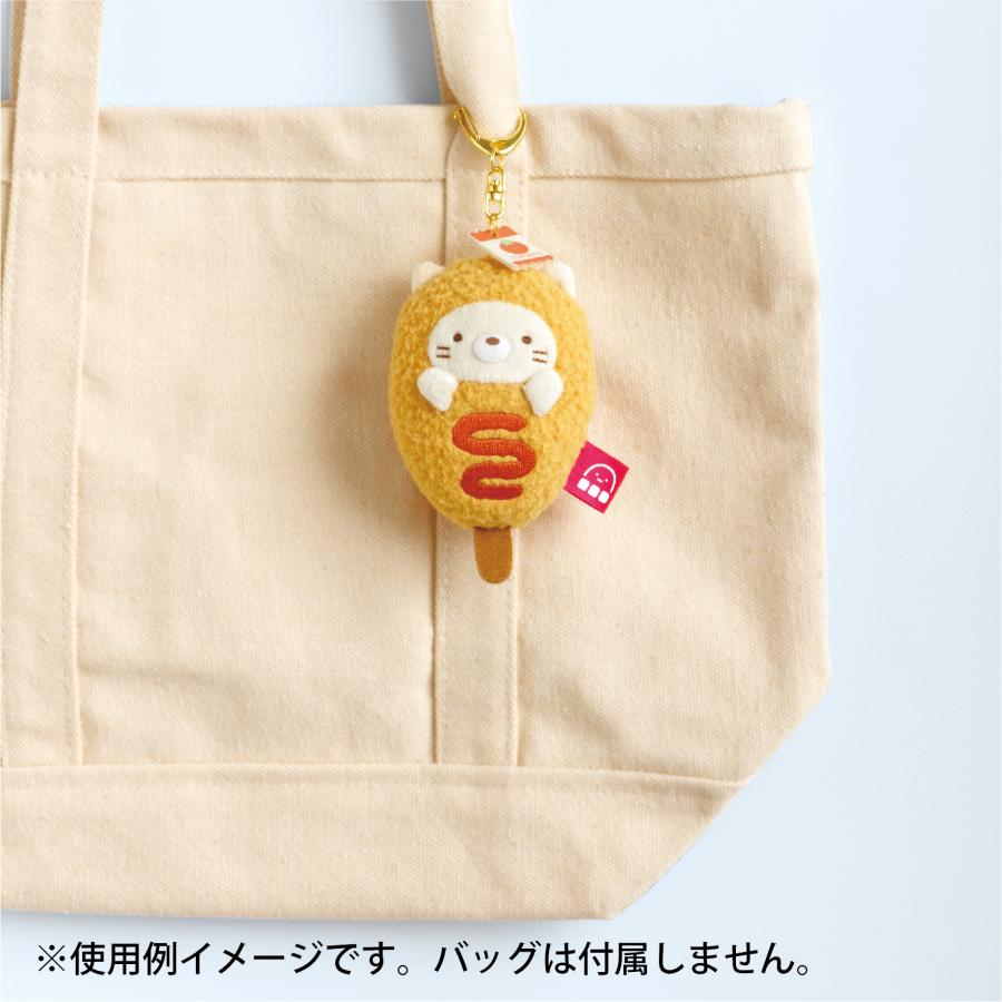 Sumikko Gurashi Neko Cat Corn Dog Plush Keychain San-X Japan 2024 Store Limit