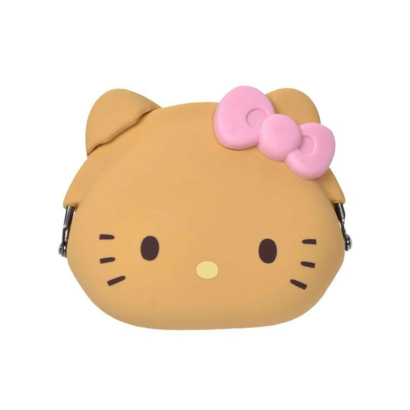 Hello Kitty Silicone mimi POCHI Pouch Brown Sanrio Japan 2025