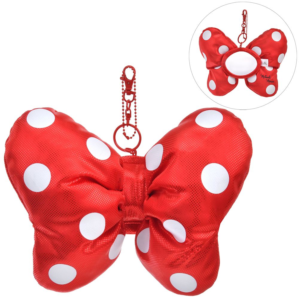 MINNIE'S DOT RIBBON Plush Keychain Mirror Disney Store Japan 2025