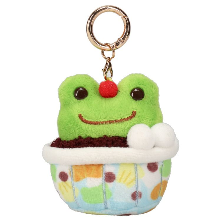 Pickles the Frog Plush Keychain Retro Cafe Matcha Anmitsu Japan 2025