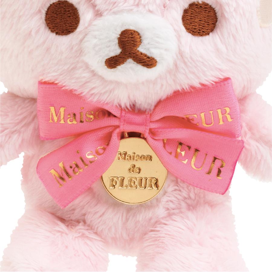 Bear Keychain Bag Charm Pink Maison de FLEUR Rilakkuma San-X Japan 2024