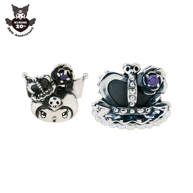 Kuromi 20th Anniversary Piercing Earring Silver Sanrio Japan 2025 With Box