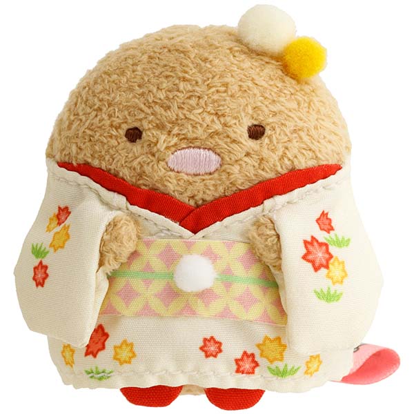 Sumikko Gurashi Tonkatsu Fried Pork Kimono mini Tenori Plush Doll San-X Japan