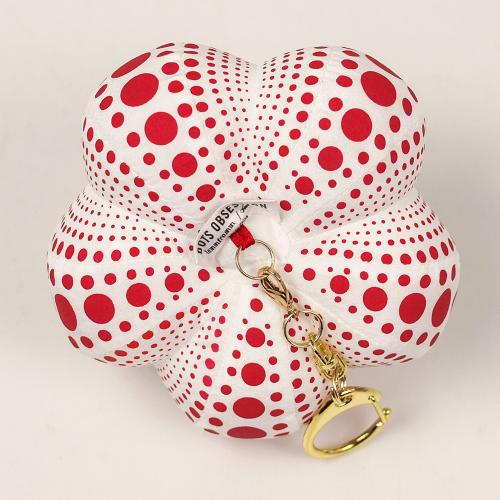 Yayoi Kusama Pumpkin Mascot White Plush Keychain Japan with Box