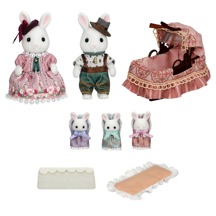 Sylvanian Families White Rabbit Family Pretend Play Doll Set EPOCH Japan 2024