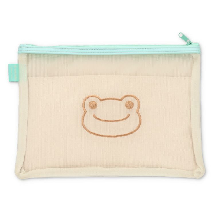 Pickles the Frog Mesh Pouch A5 Beige Japan 2025