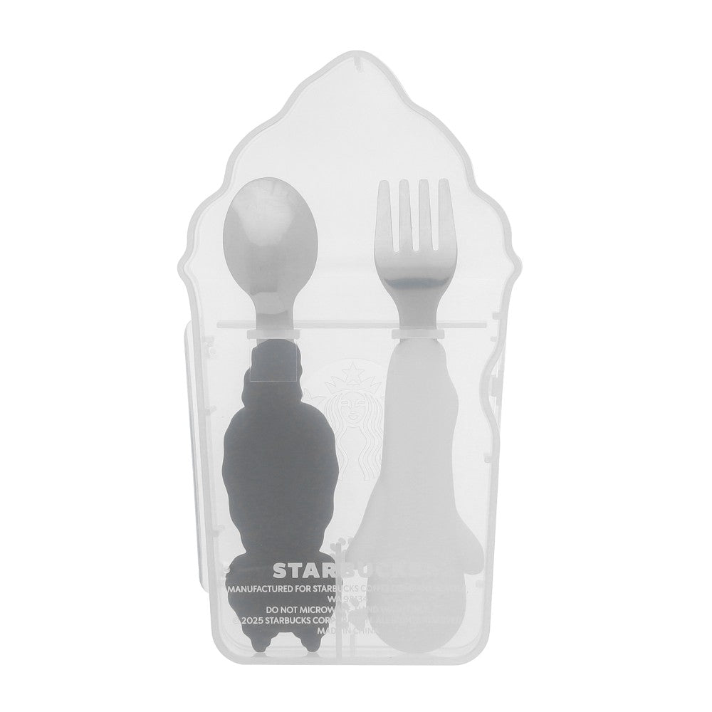 Starbucks Japan Halloween 2025 Cutlery Set with Case Cat and Ghost