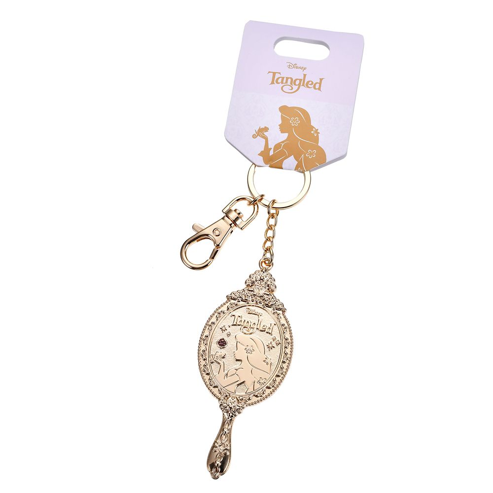Tangled Rapunzel Pascal Mirror Keychain Key Holder LOVELY DAY Disney Store Japan