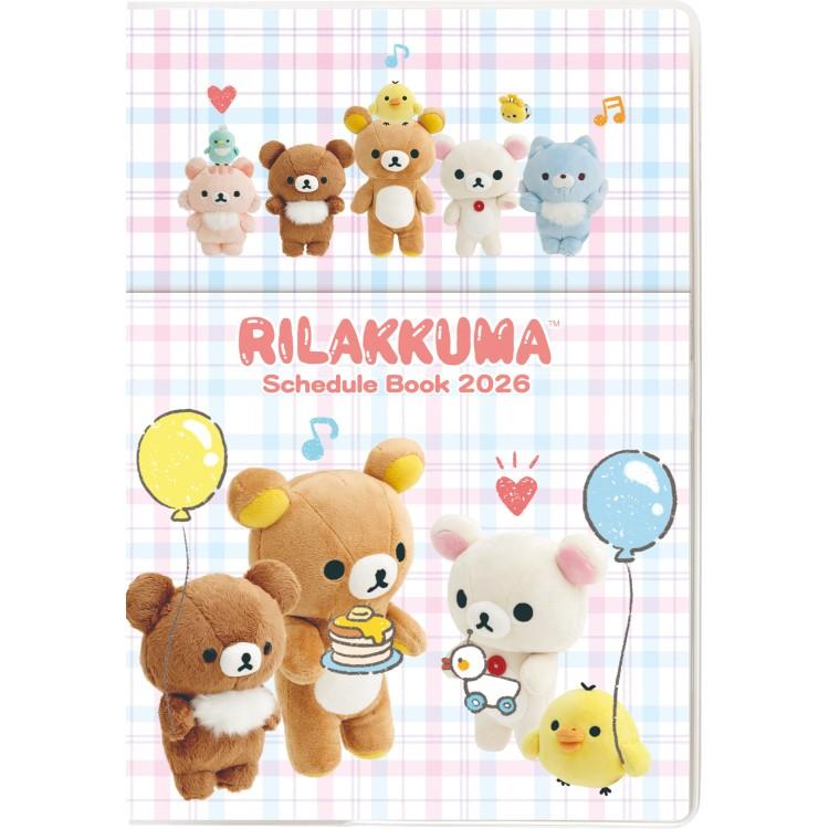 Rilakkuma 2026 Schedule Book Monthly Pocket Plaid San-X Japan