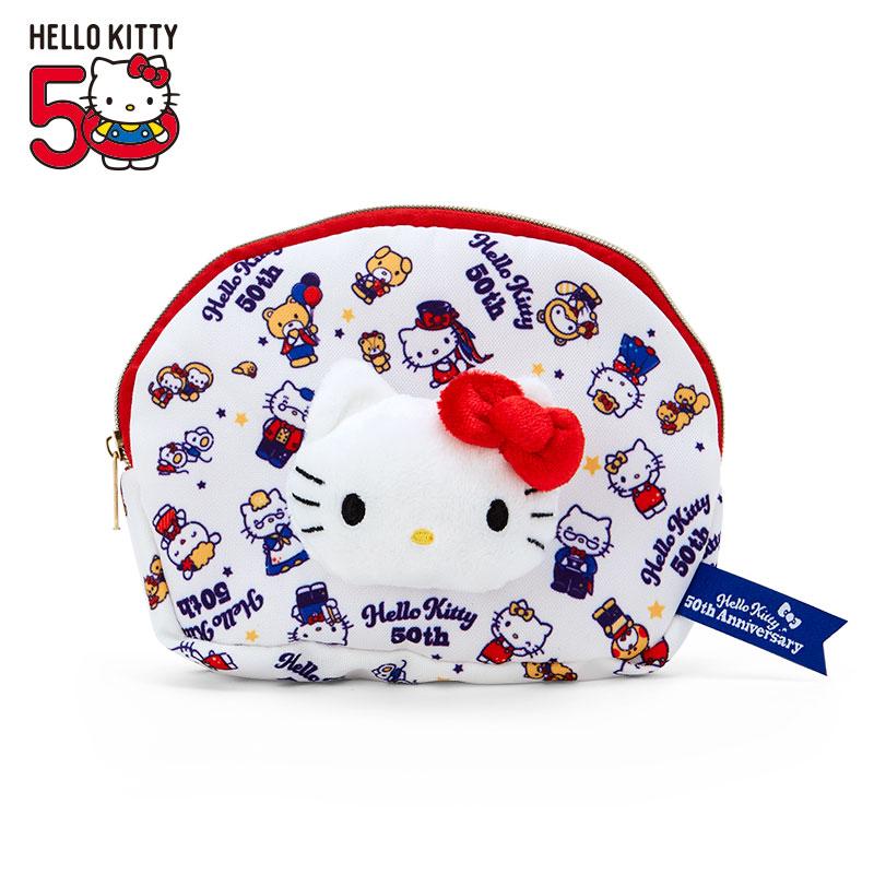 Hello Kitty 50th Anniversary Boa Face Pouch Sanrio Japan 2024