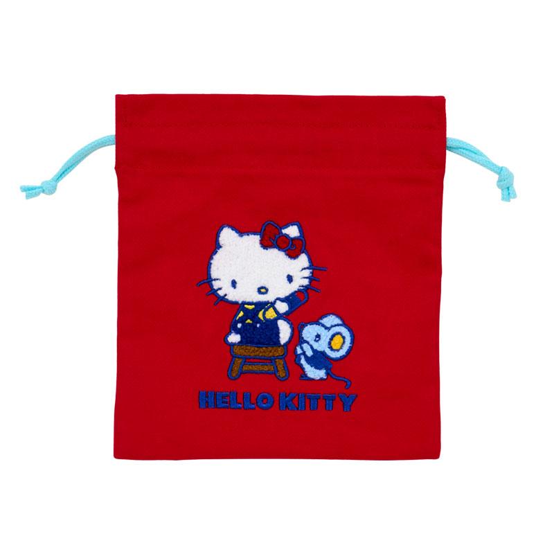 Hello Kitty Drawstring Pouch Sagara Embroidery Retro Sanrio Japan 2025