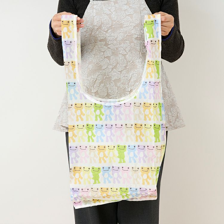 Pickles the Frog Eco Shopping Tote Bag Face Green Japan 2025