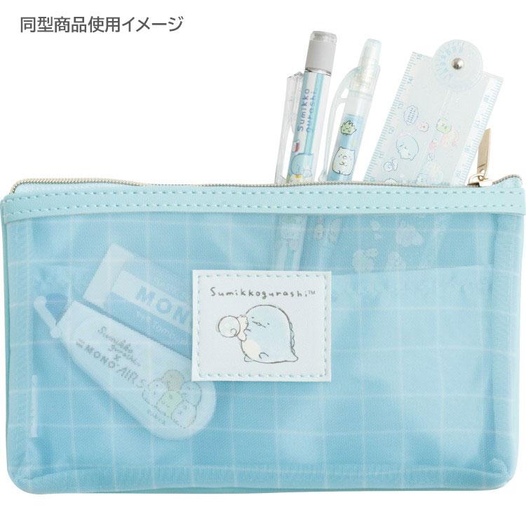 Sumikko Gurashi Fried Shrimp Tail Mesh Pen Case Pencil Pouch Pink San-X Japan