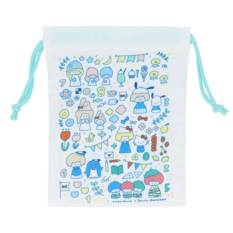 Drawstring Pouch Set Character Together mizutama Sanrio Japan 2025