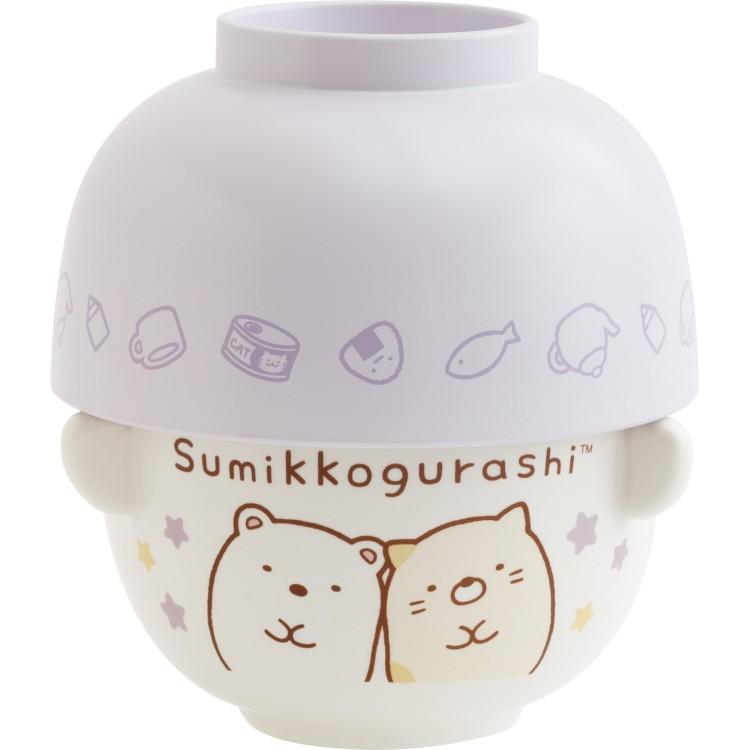 Sumikko Gurashi Neko Cat & Shirokuma Bear Bowl Set Purple San-X Japan 2025