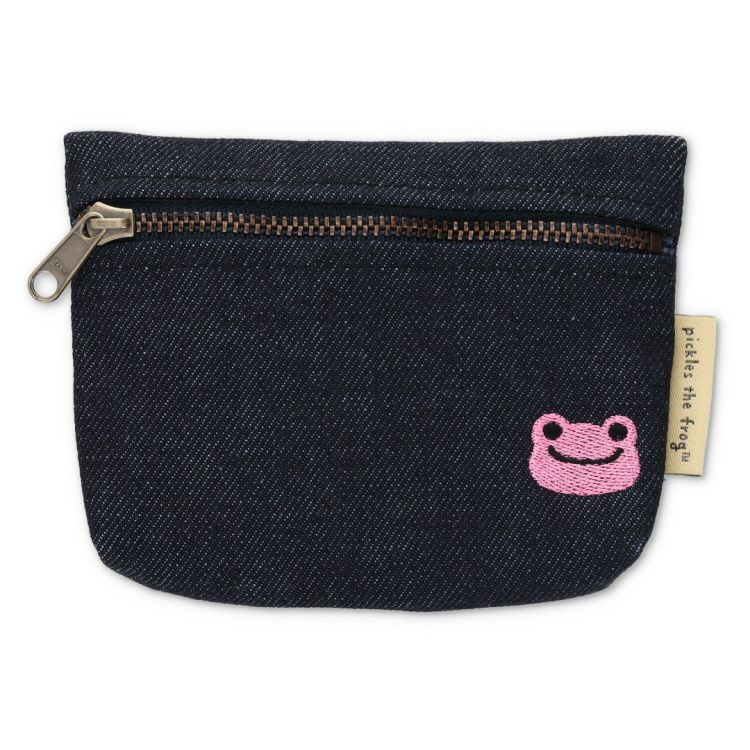 Pickles the Frog Okayama Denim Tissue Pouch Pink Japan 2024