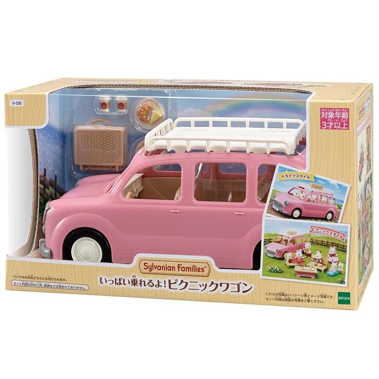 Sylvanian Families Pink Picnic Wagon V-06 Japan Calico Critters EPOCH