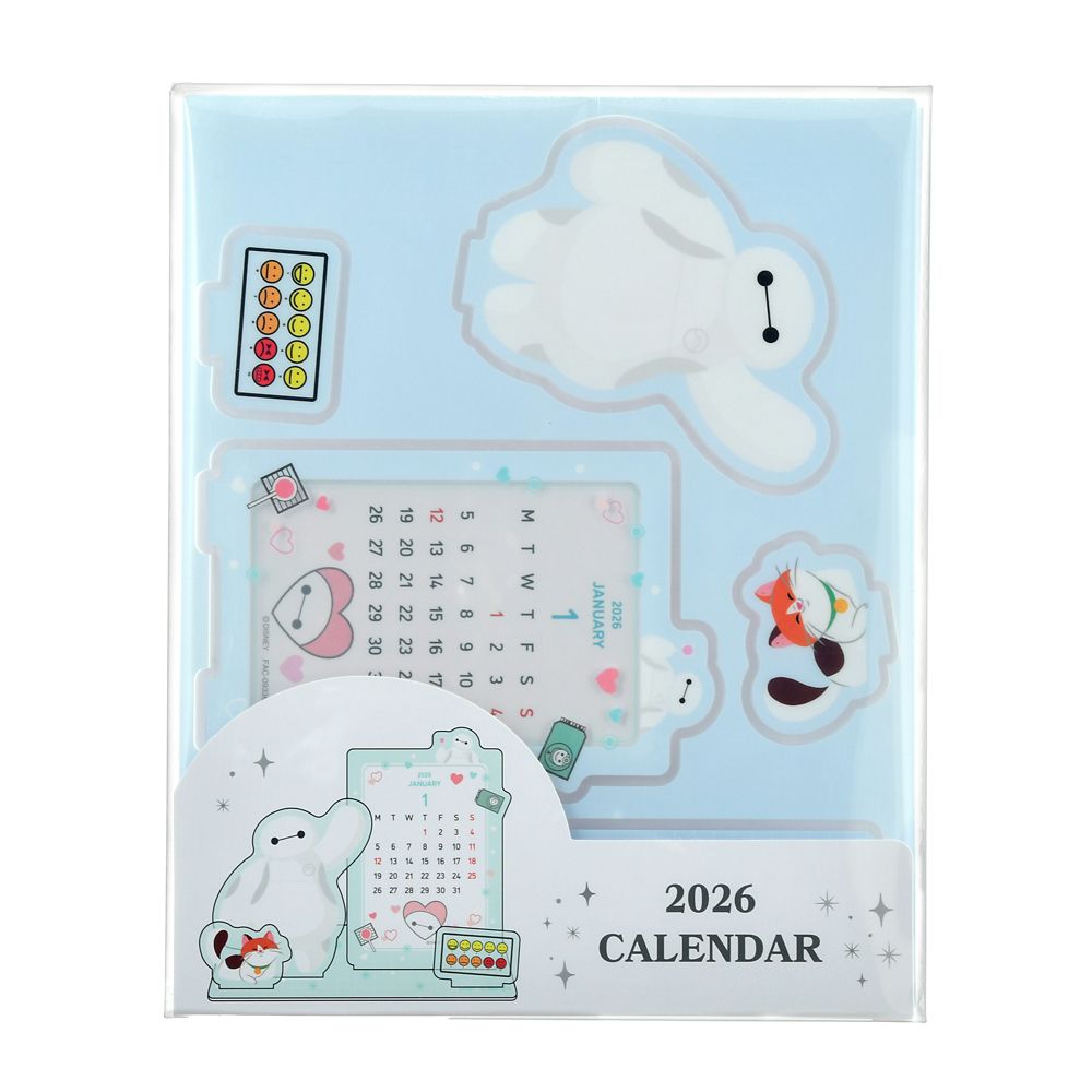 Big Hero 6 Baymax Acrylic Calendar Desktop 2026 Disney Store Japan