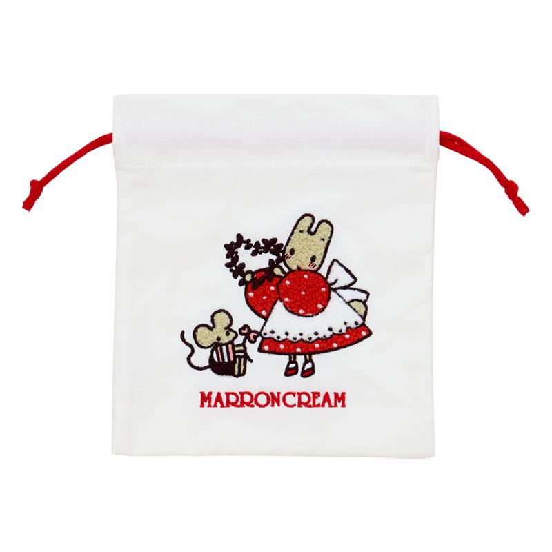 Marron Cream Drawstring Pouch Sagara Embroidery Retro Sanrio Japan 2025