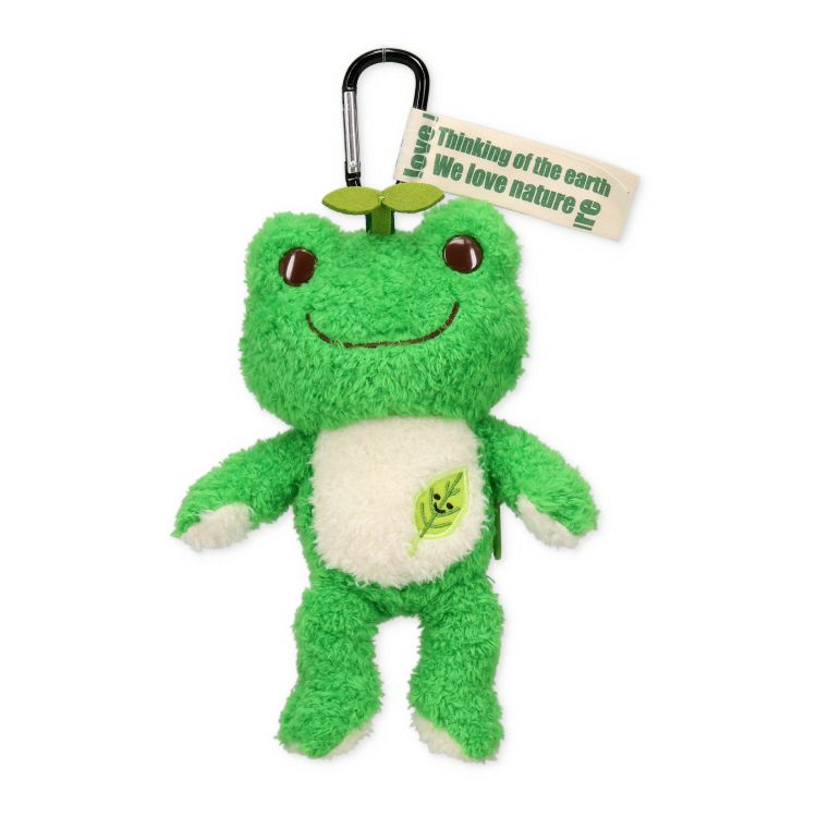 Pickles the Frog Eco Shopping Tote Bag Plush doll Pouch Earth Forest Green Japan